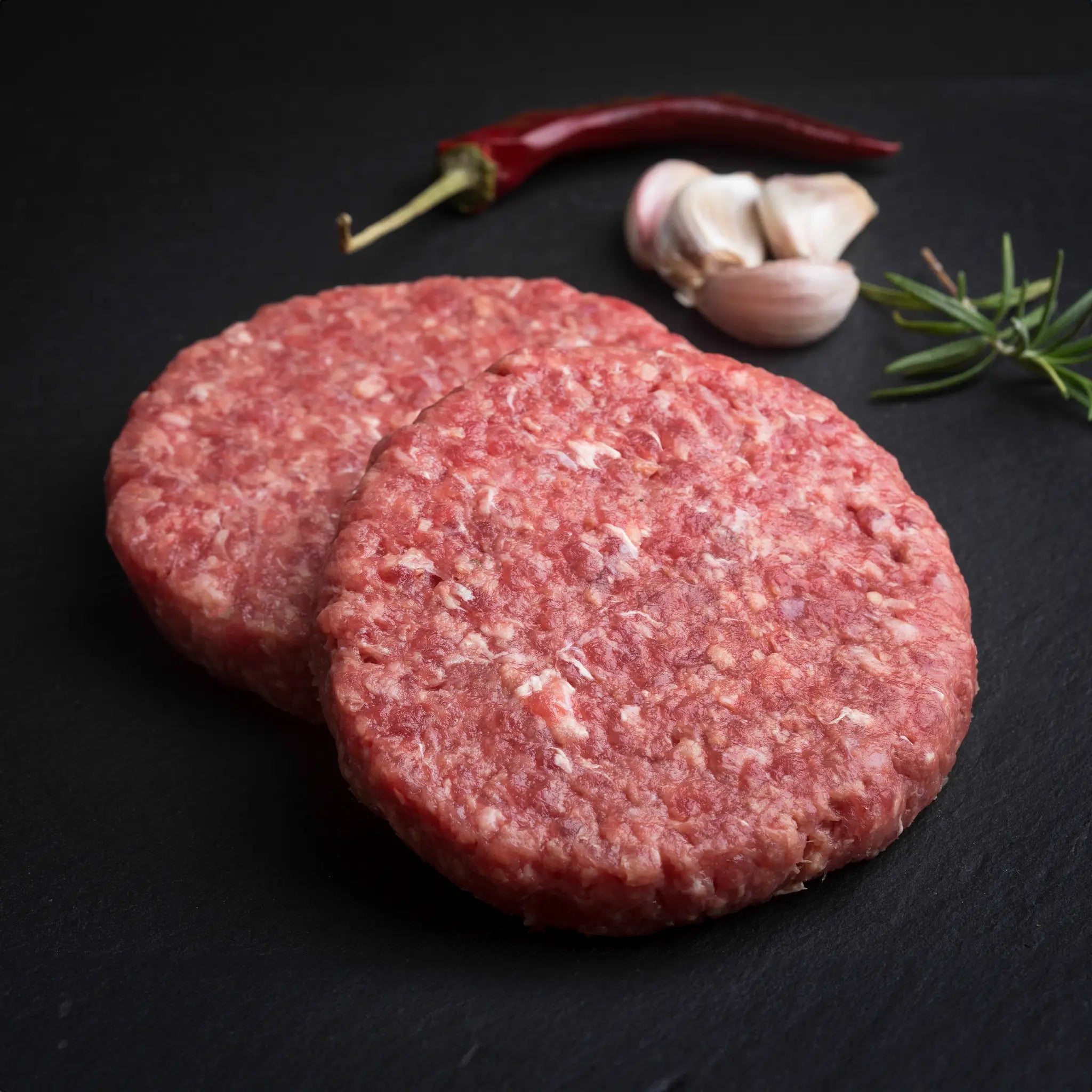 Beef burger patties