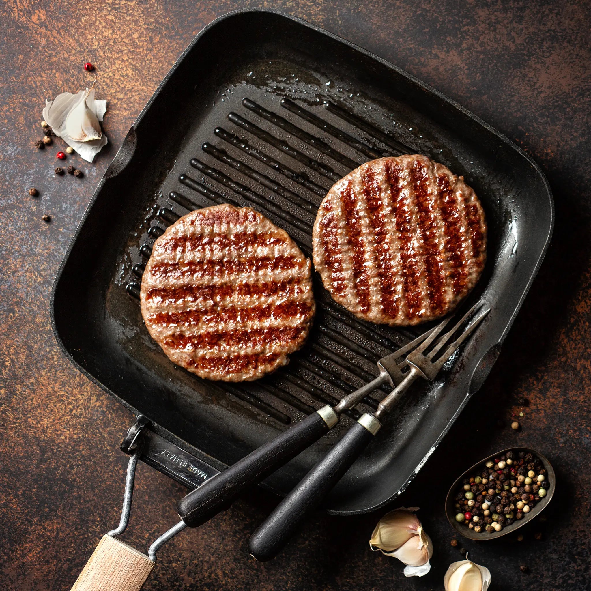 Beef burger patties