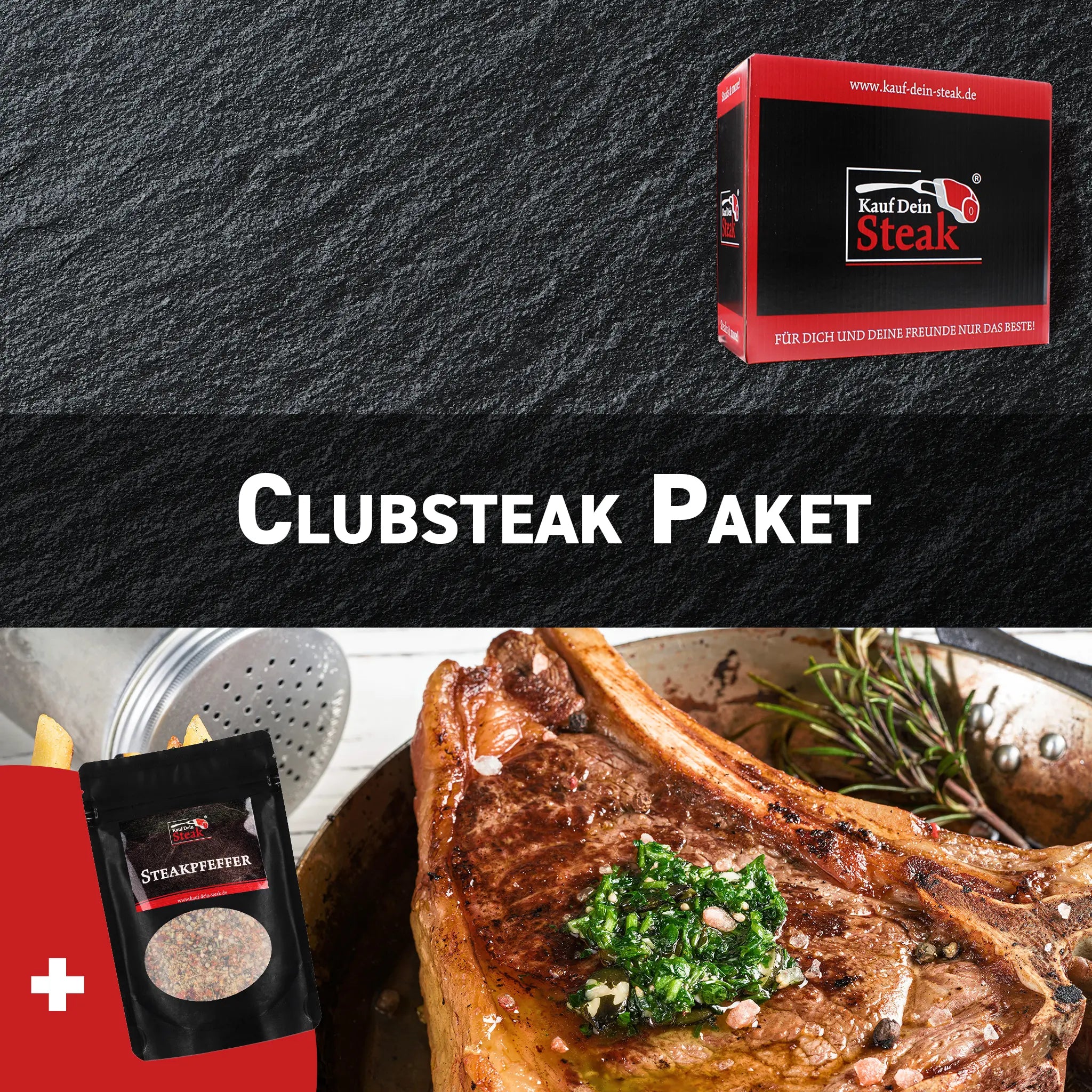 6 x Club Steak + Steakpfeffer