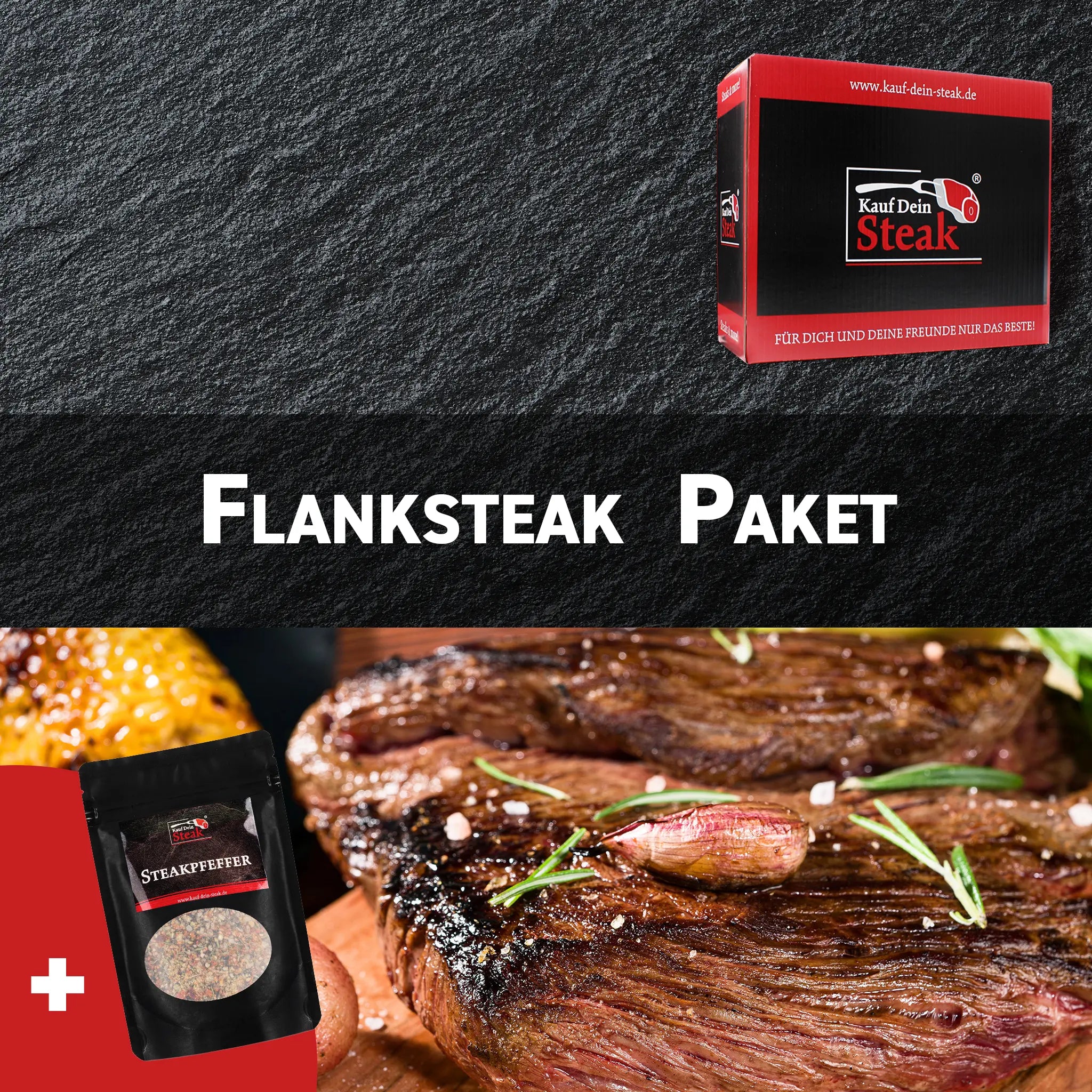 6 x flank steak + steak pepper