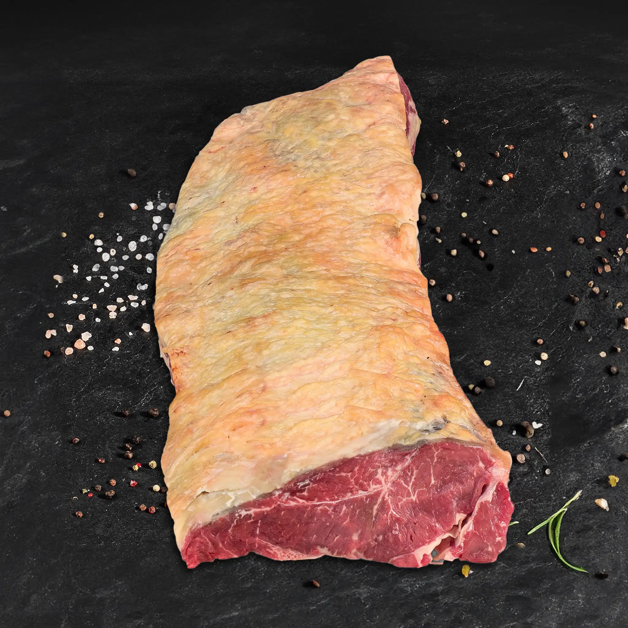 Ganzer Dry-aged Rinderrücken - ohne Filet, ohne Knochen