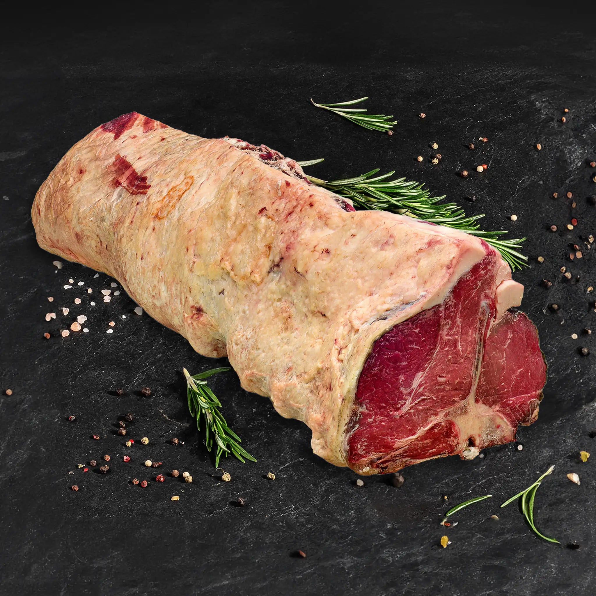 Whole dry-aged beef loin - incl. fillet & bone