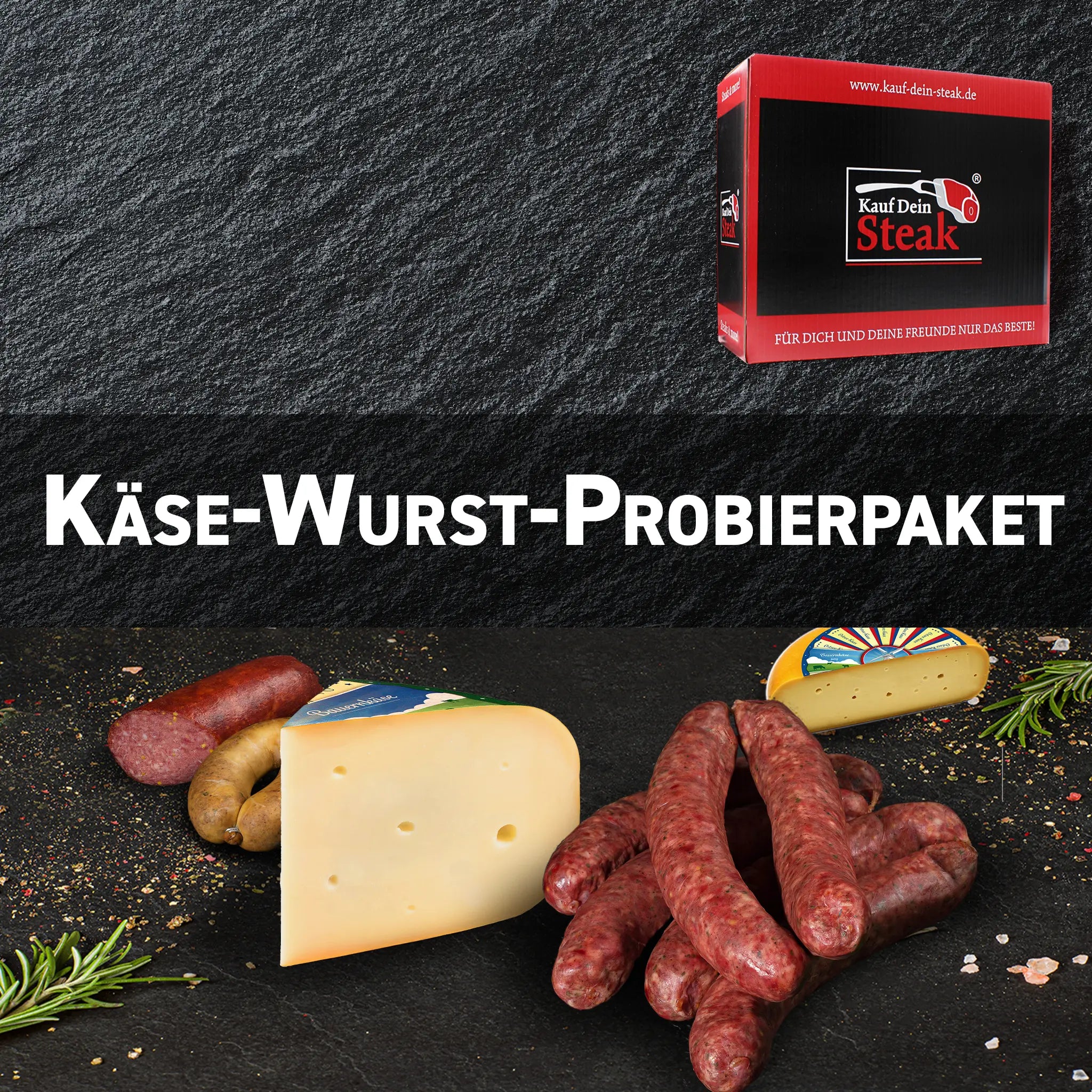 The cheese and sausage tasting package