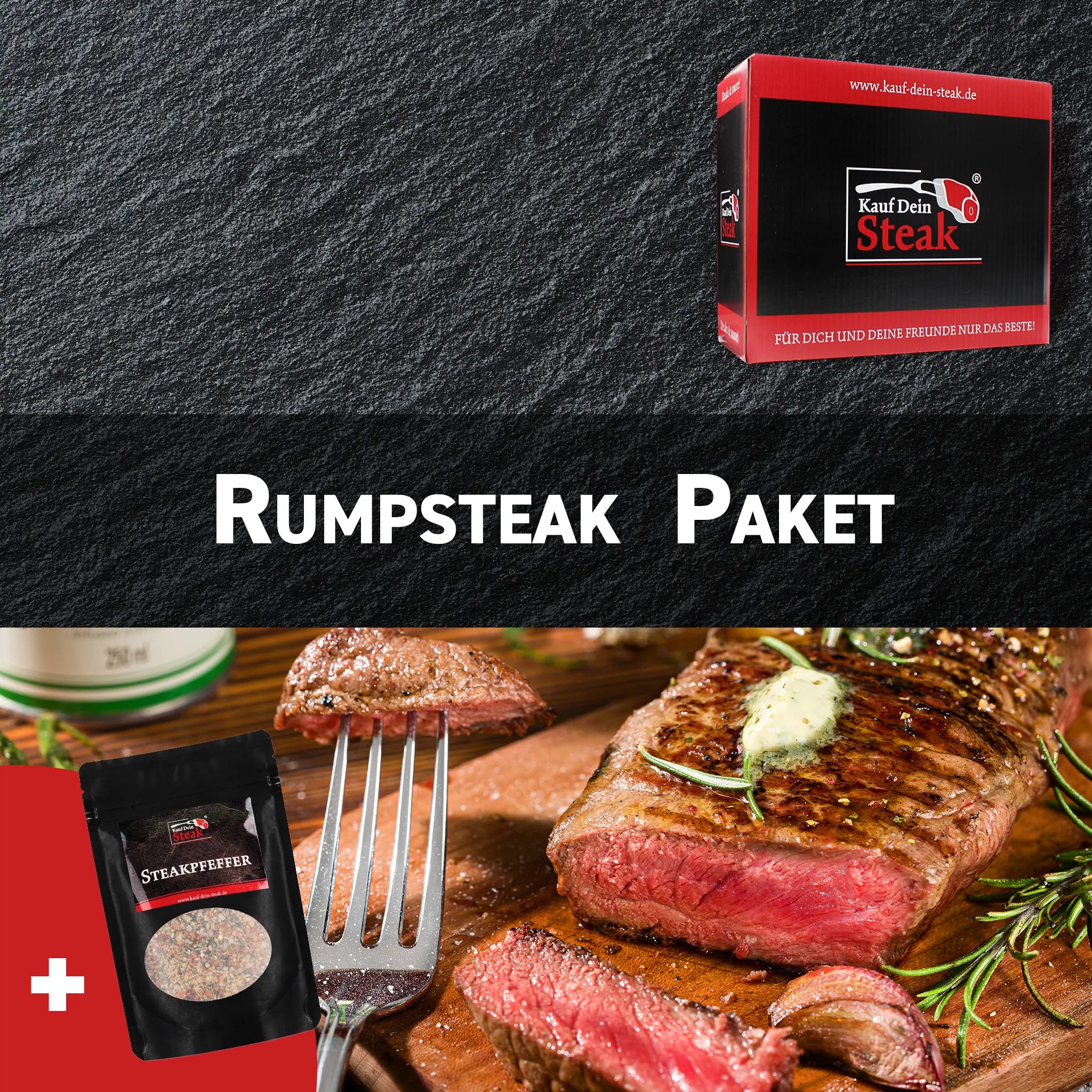 6 x Rump steak + steak pepper