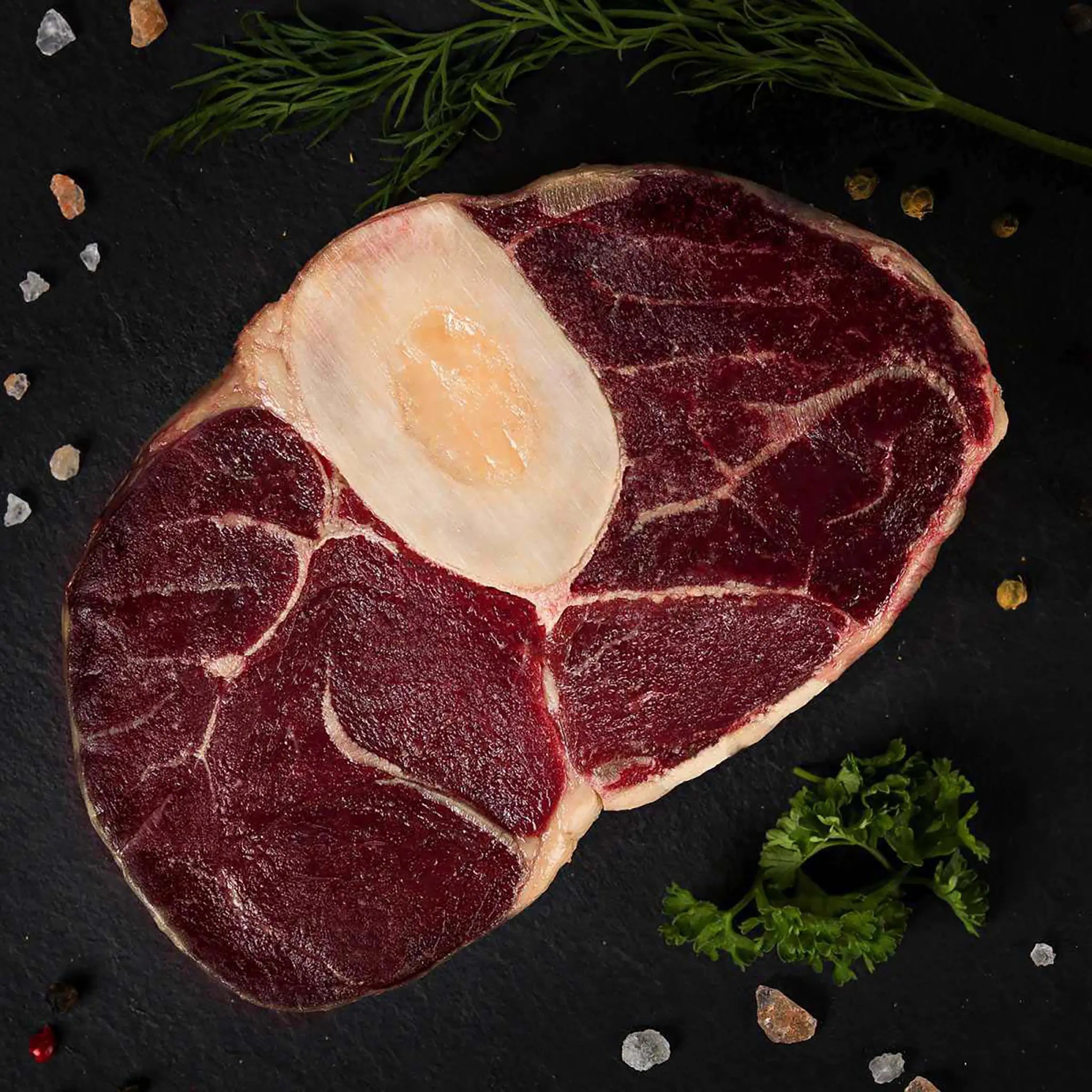 Beef shank slices