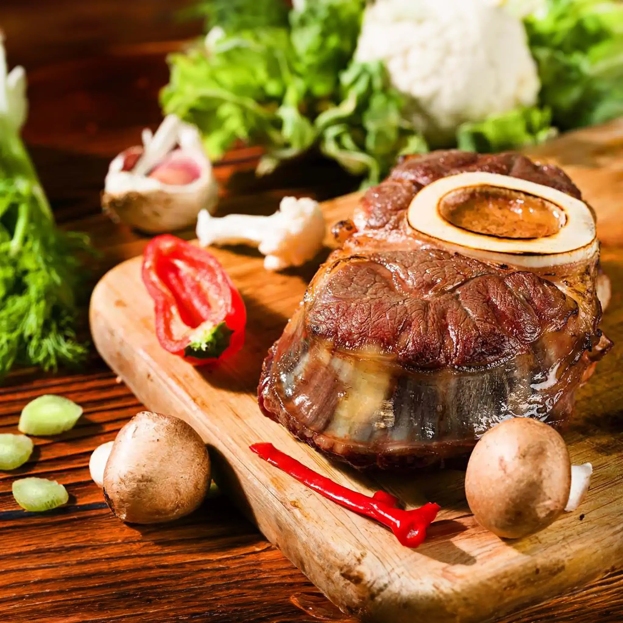 Beef shank slices