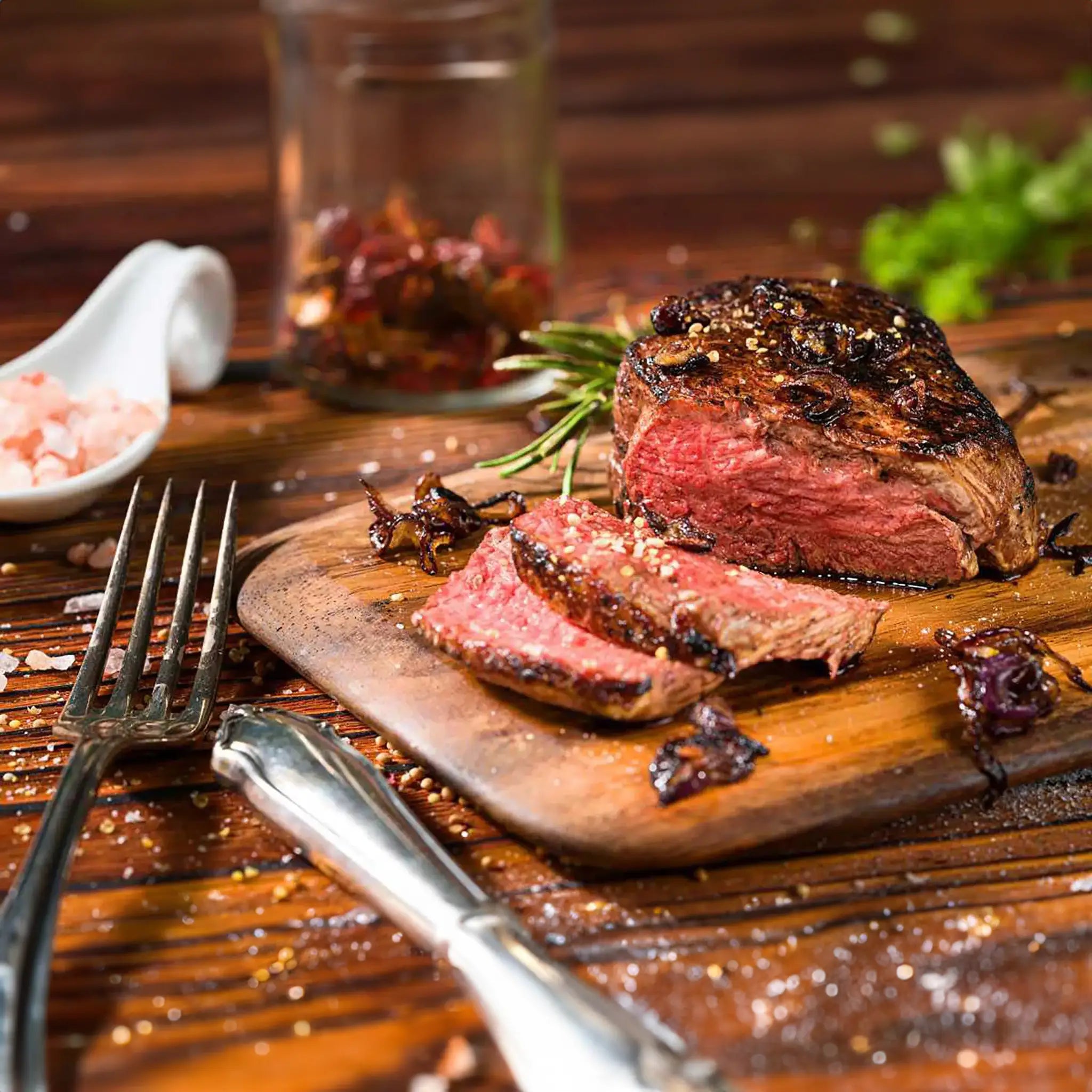 6 x beef fillet steak + steak pepper