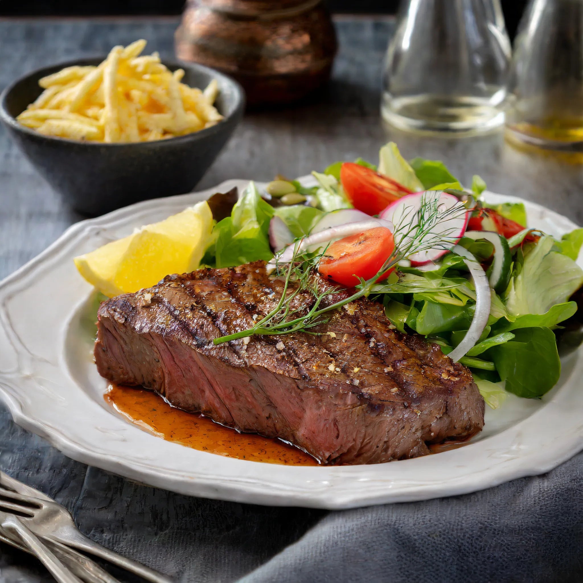 Tri Tip Steak an Kritharaki Salat