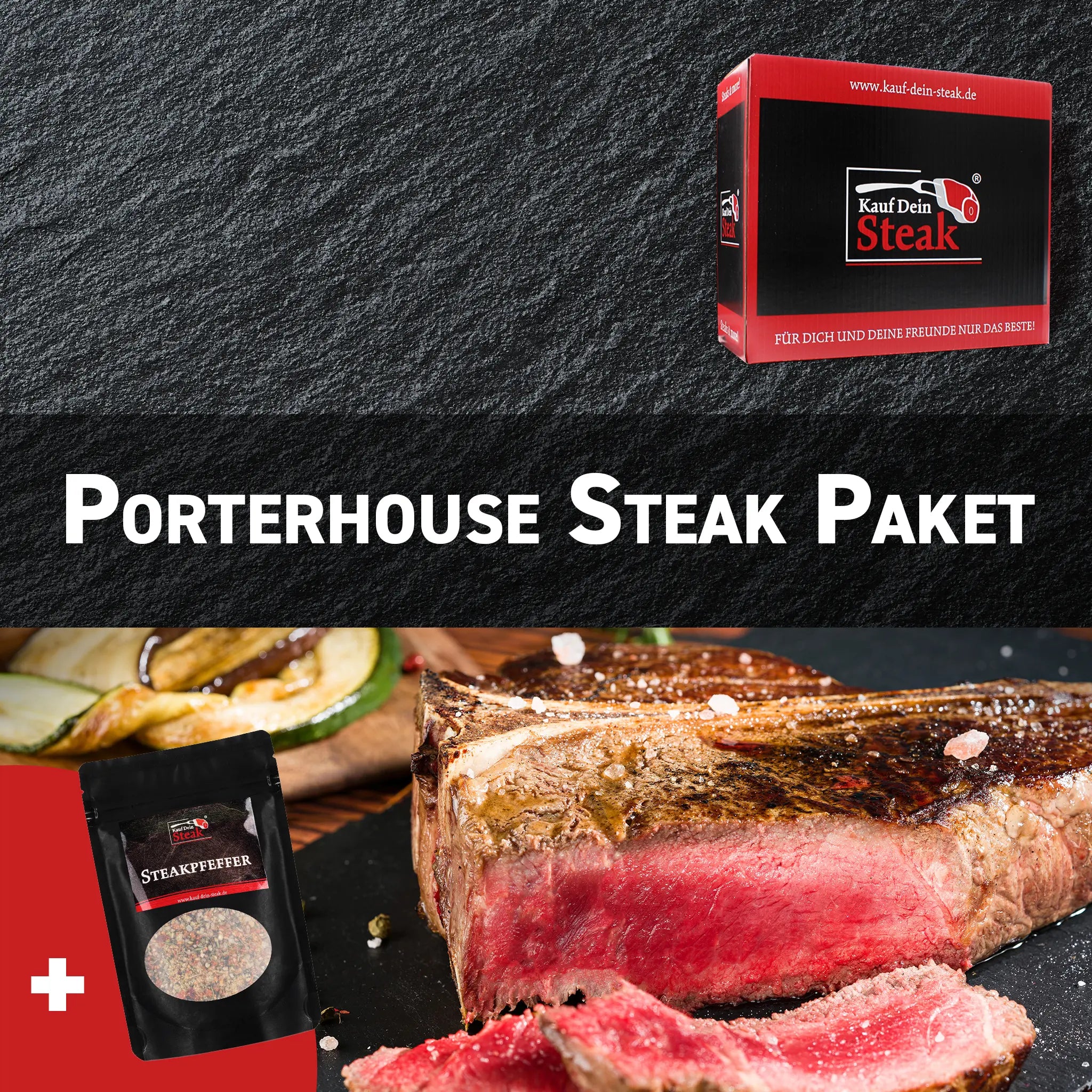 5 x Porterhouse + Steakpfeffer