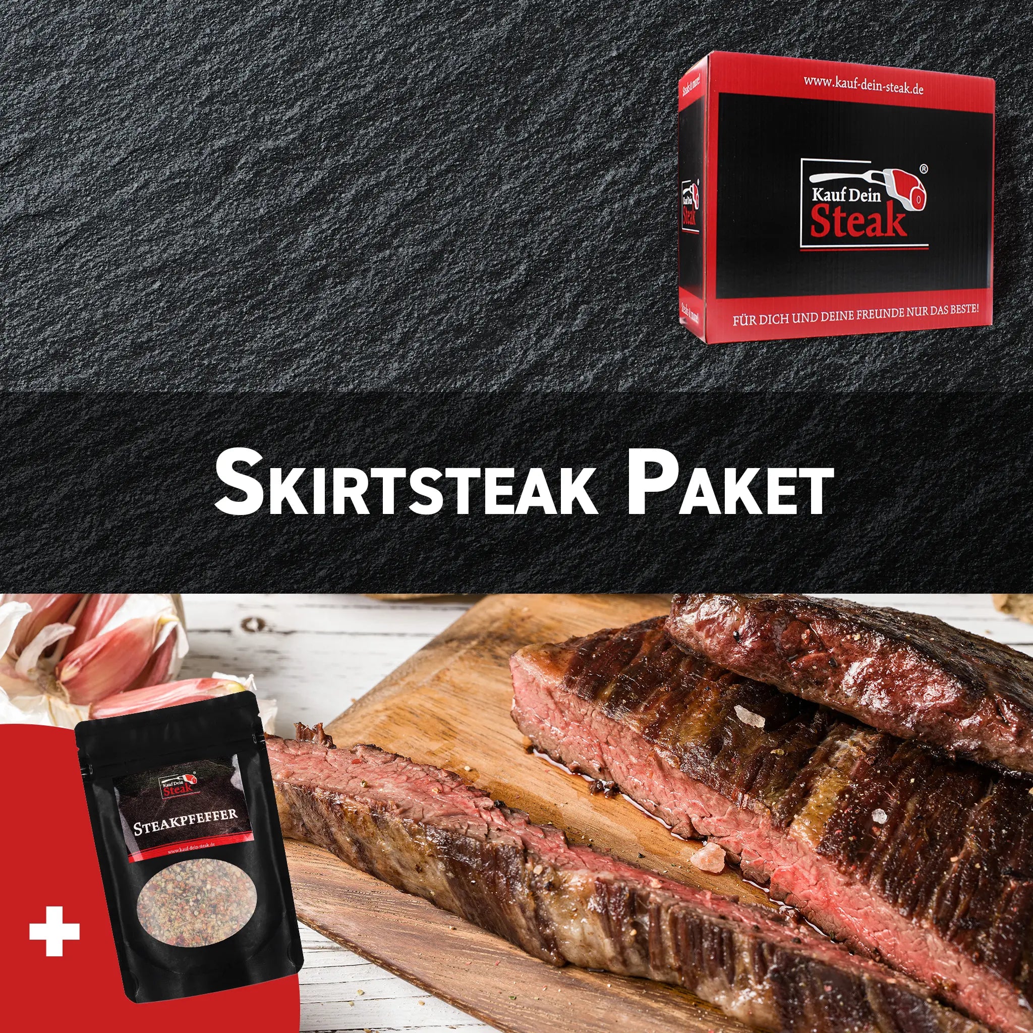 6 x Skirtsteak + Steakpfeffer