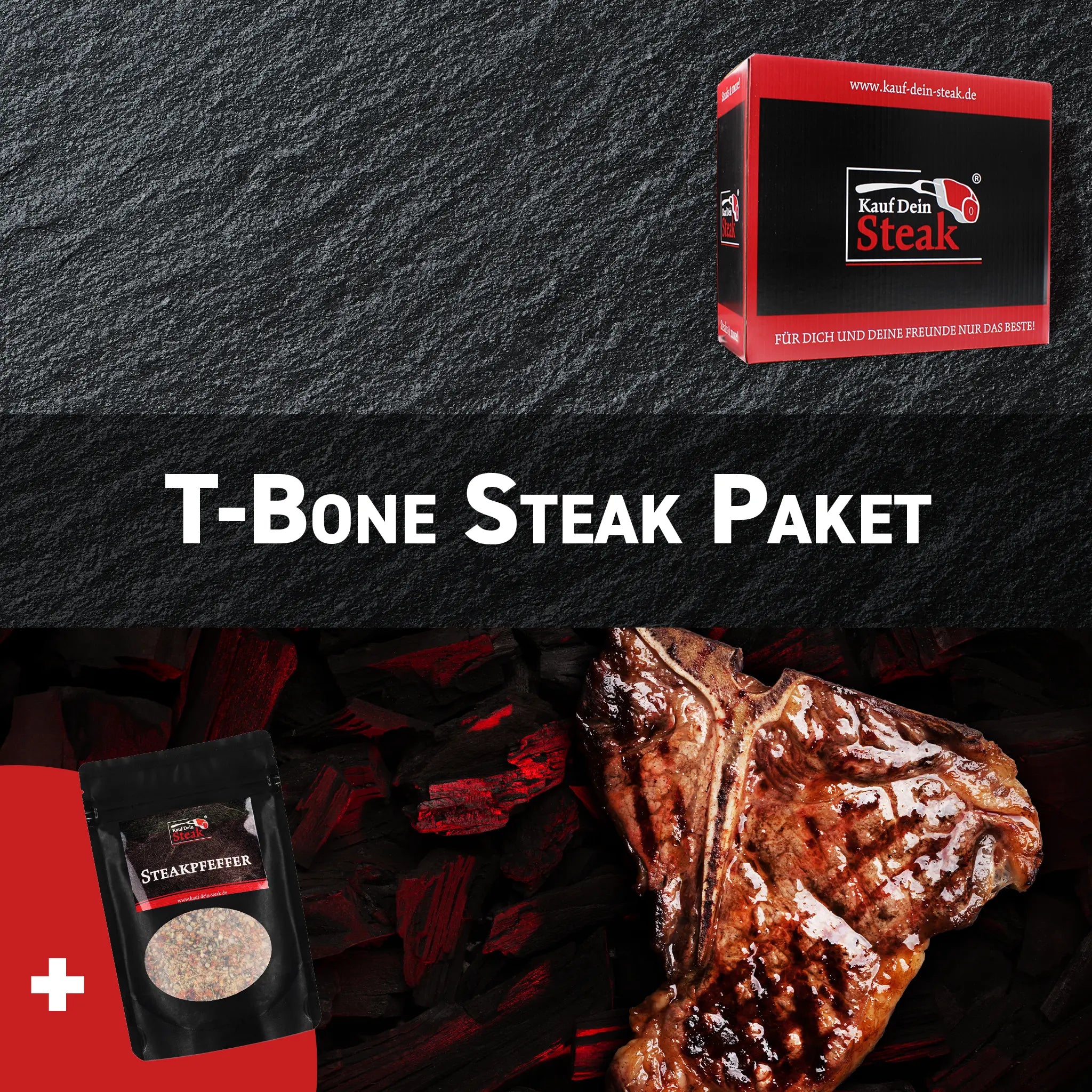 6 x T-Bone + Steakpfeffer